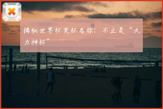 揭秘世界杯奖杯名称：不止是“大力神杯”